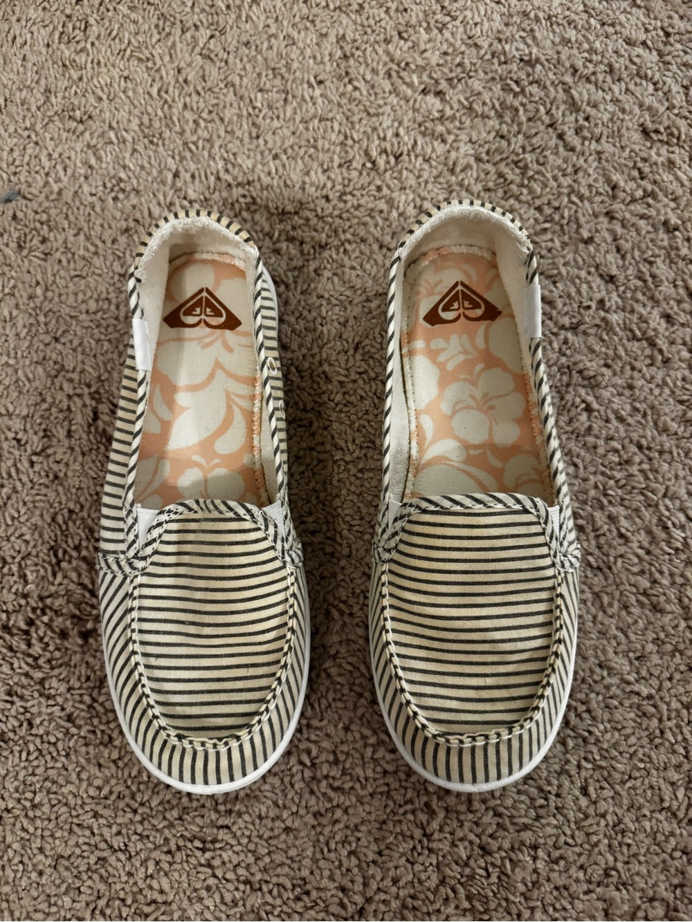 Roxy Striped Canvas Slip-On shoes